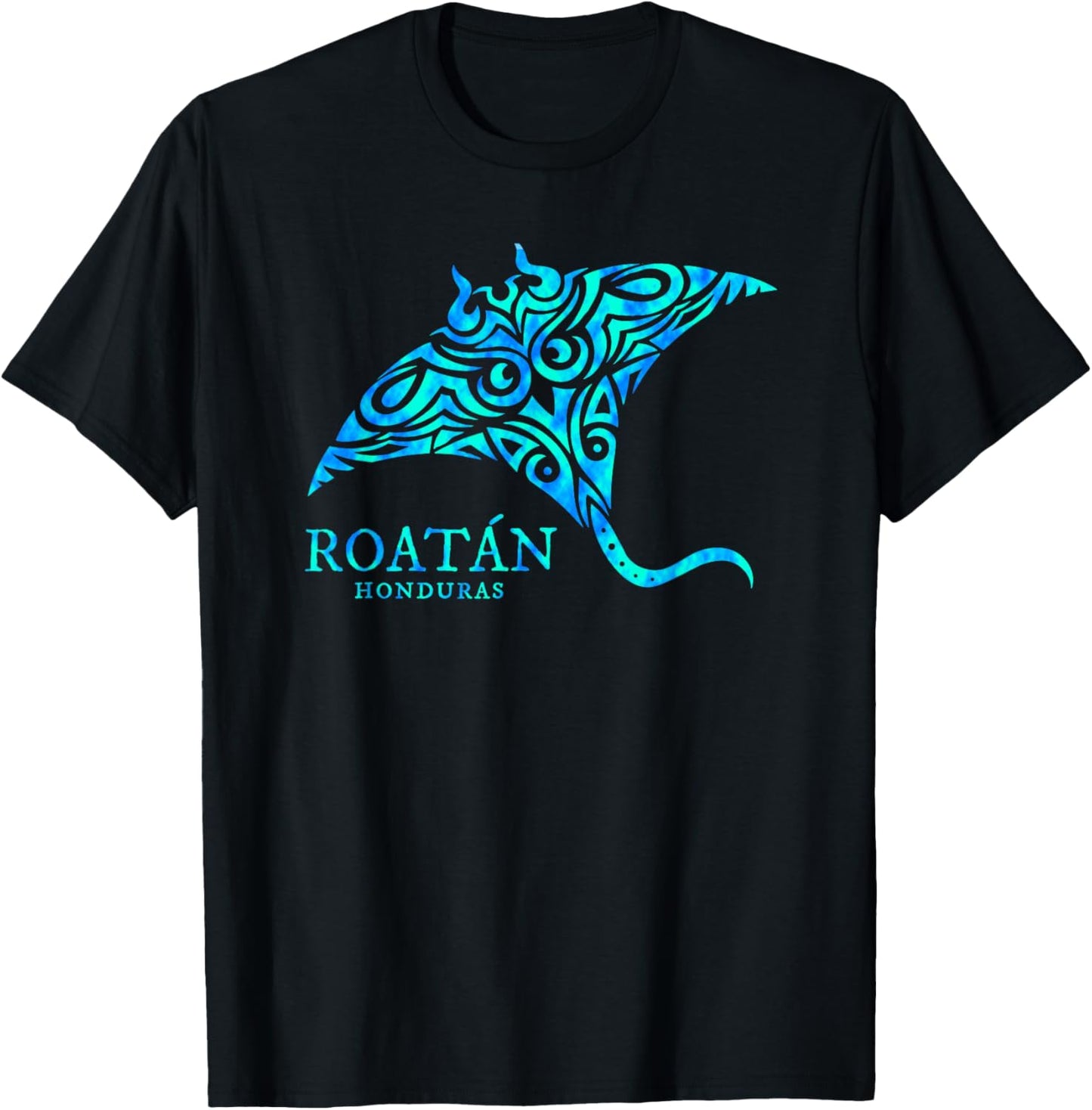 Roatan Honduras Souvenir Stingray Boys Girls Toddler T-Shirt - T-Shirt | Black