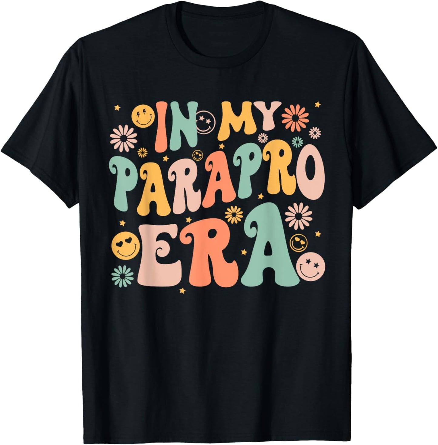 In My Parapro Era Retro Back to School T-Shirt - T-Shirt | Black