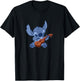 Disney Lilo & Stitch Adorable Ukulele Musical Portrait T-Shirt - T-Shirt | Black