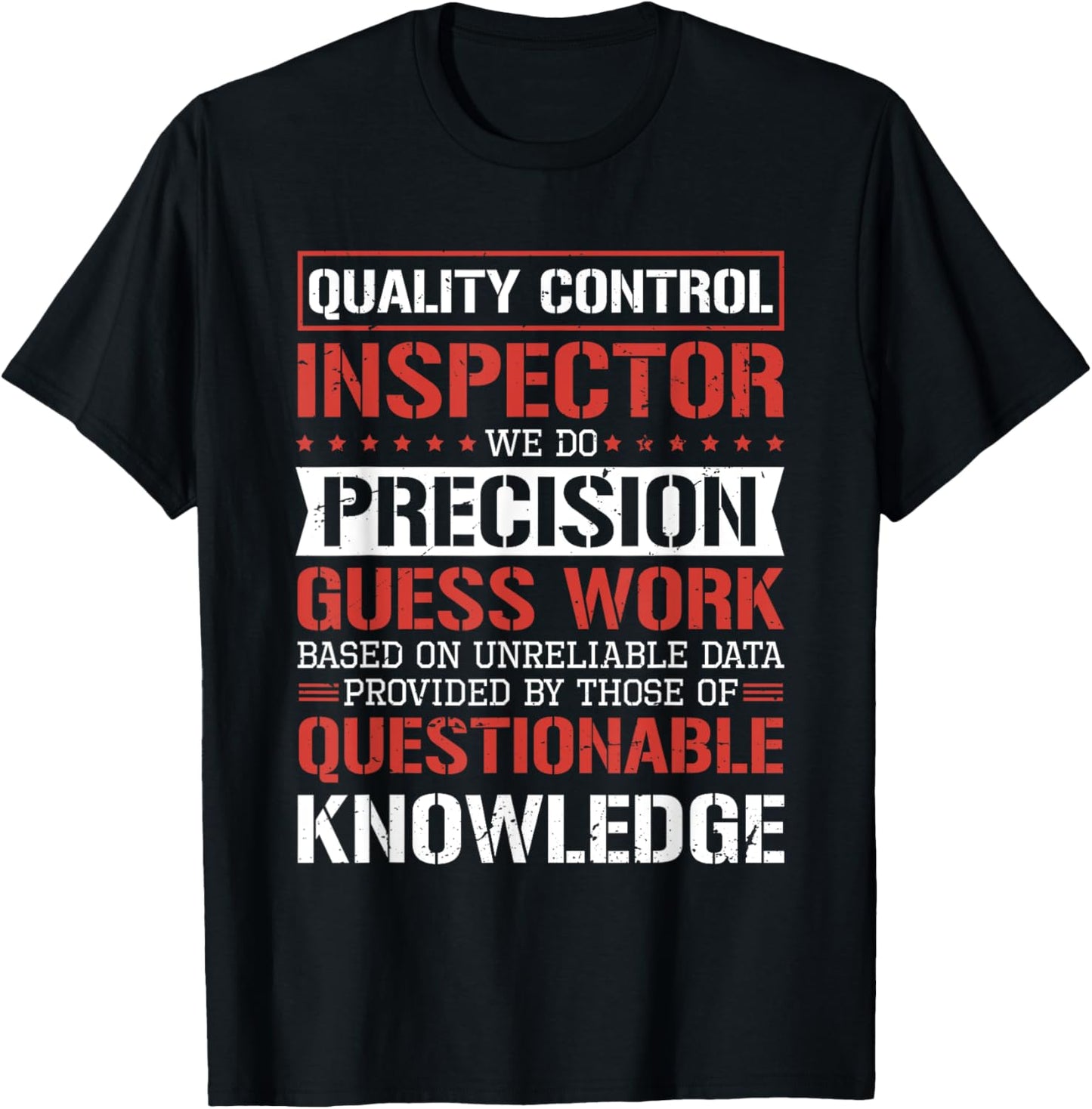 Quality Control Inspector Quote for Quality Inspectors T-Shirt - T-Shirt | Black