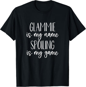 Funny Glammie Spoiling is My Game T-Shirt - T-Shirt | Black
