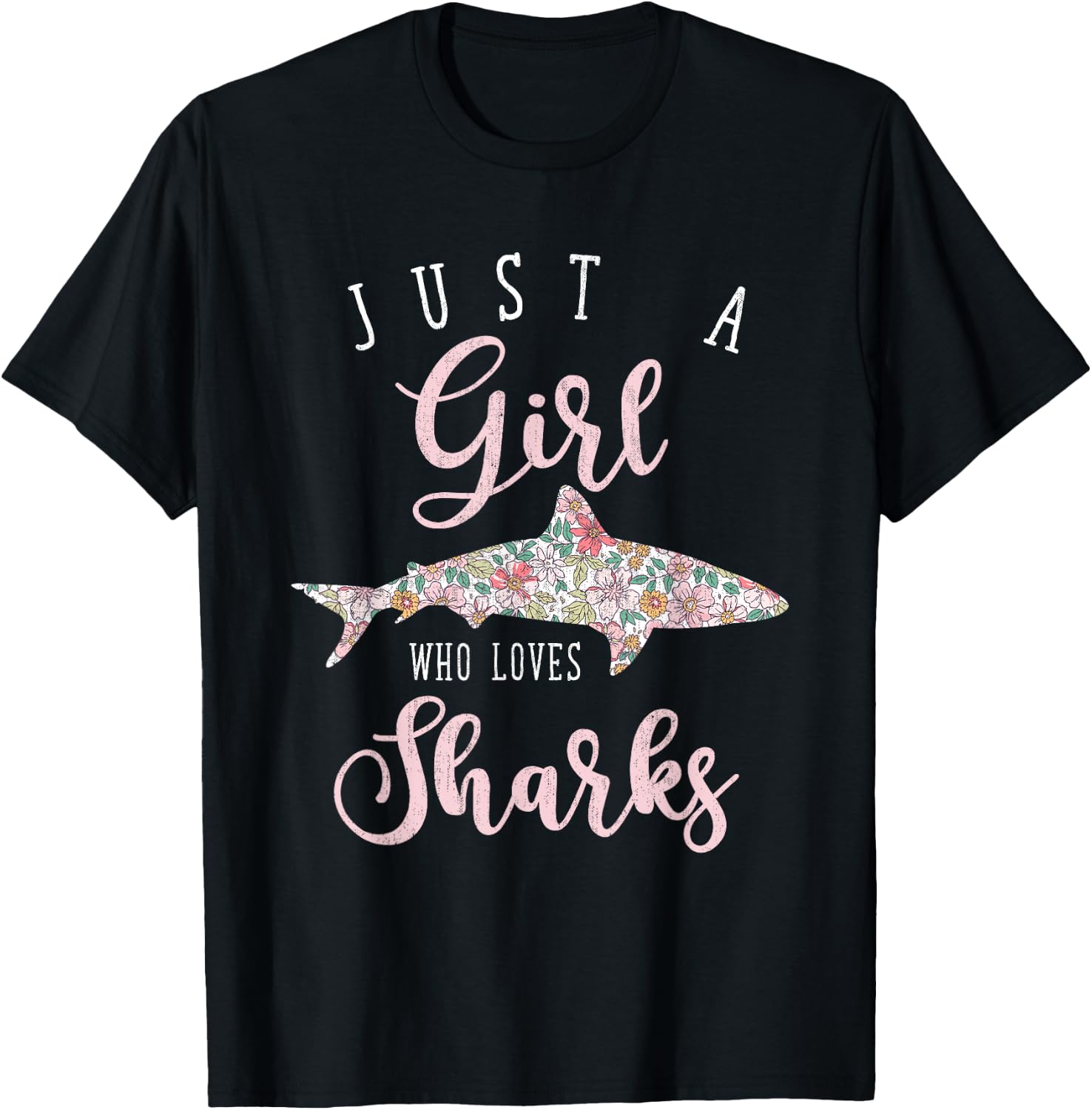 Sea Monster Lover Women Girls Kids Gift Shark T-Shirt - T-Shirt | Black