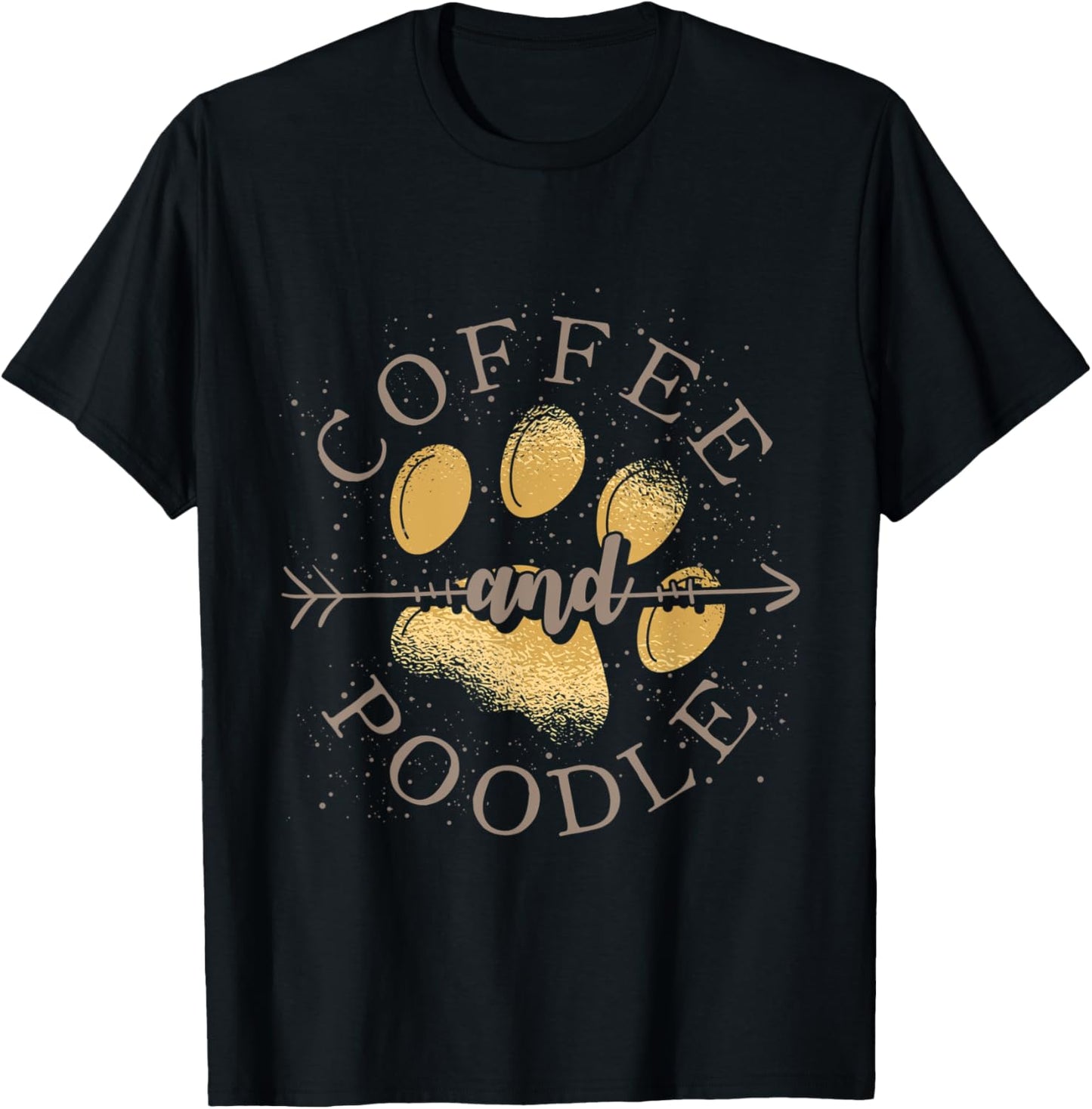 Coffee And Poodle T-Shirt - T-Shirt | Black