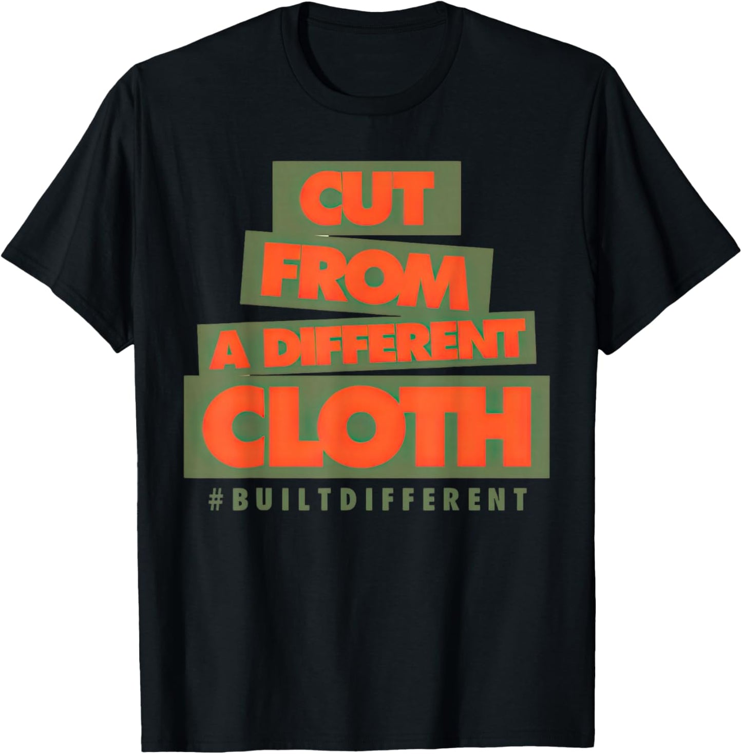 Olive Army Solar Orange Color Match T-Shirt - T-Shirt | Black