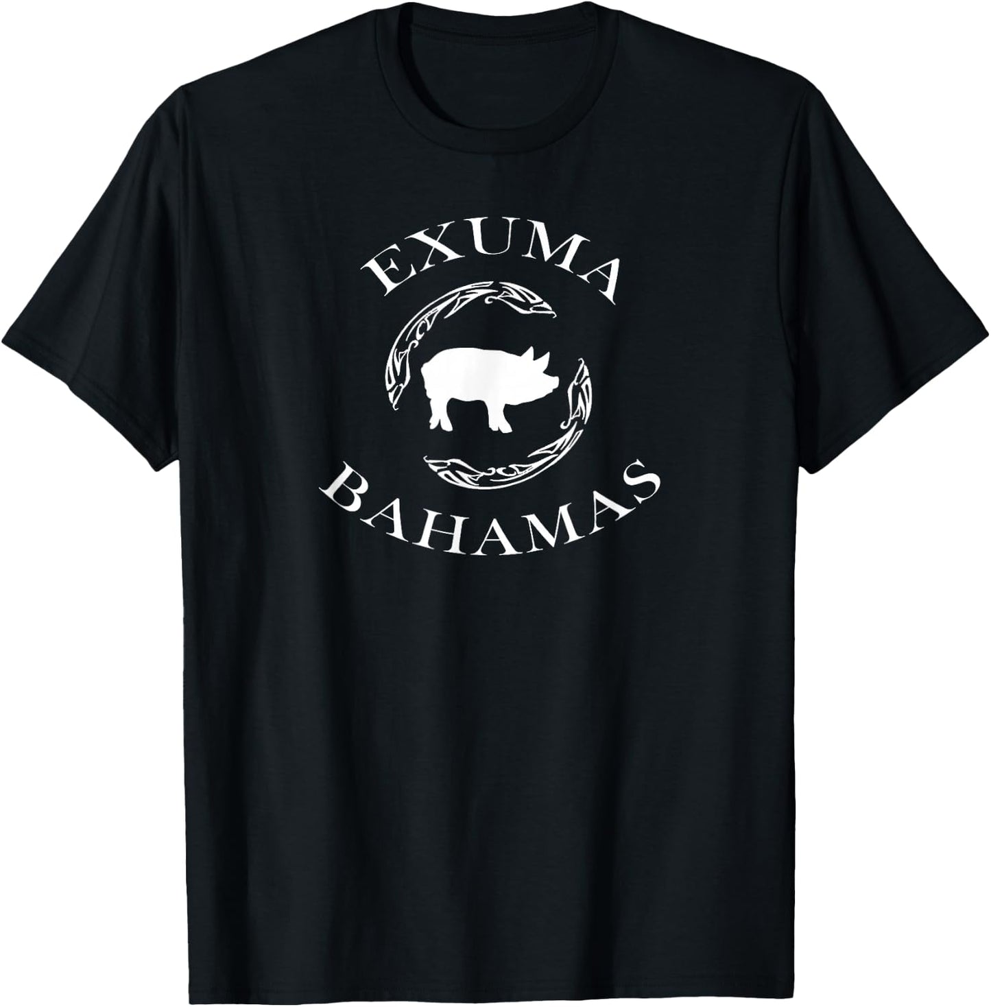 Swimming Pigs Of The Exumas, Bahamas Vacation Souvenir T-Shirt - T-Shirt | Black