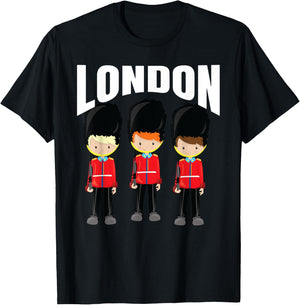 Cute Souvenir London Queens Buckingham Palace Guards Memento T-Shirt - T-Shirt | Black