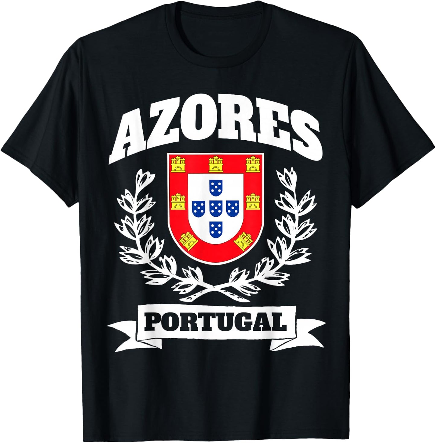 Azores Island Portugal Theme Portuguese Pride T-Shirt - T-Shirt | Black