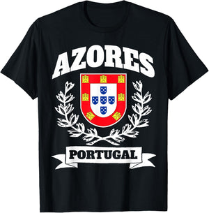Azores Island Portugal Theme Portuguese Pride T-Shirt - T-Shirt | Black