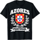 Azores Island Portugal Theme Portuguese Pride T-Shirt - T-Shirt | Black