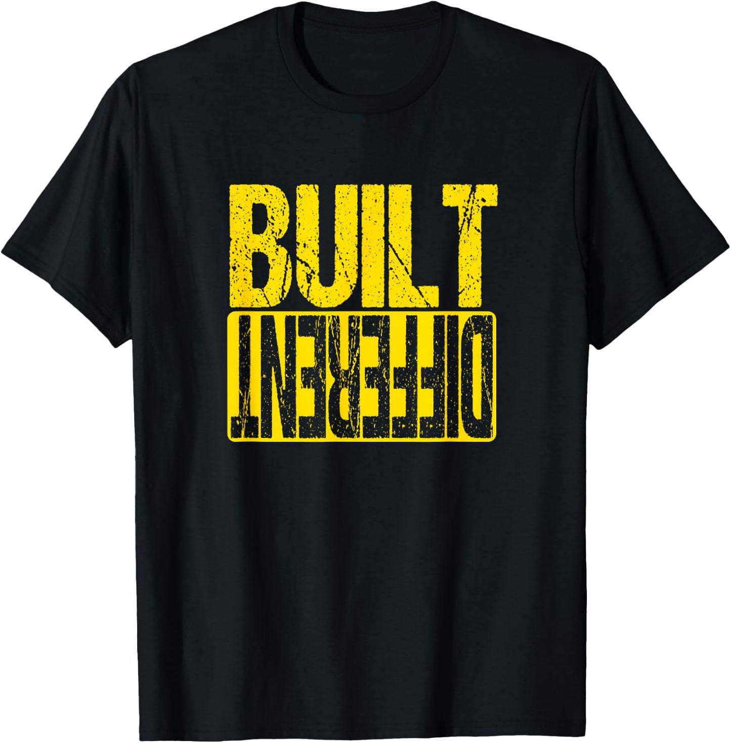 University Varsity-Gold Built Different Varsity-Gold T-Shirt - T-Shirt | Black