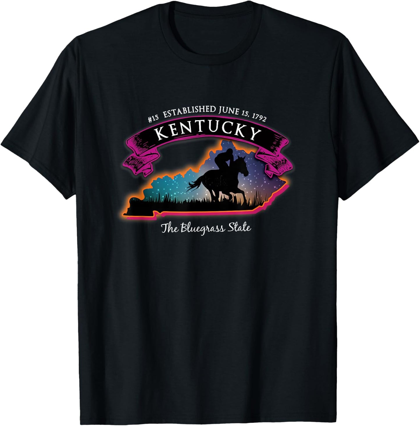 Kentucky Horse Racing Souvenir T-Shirt - T-Shirt | Black