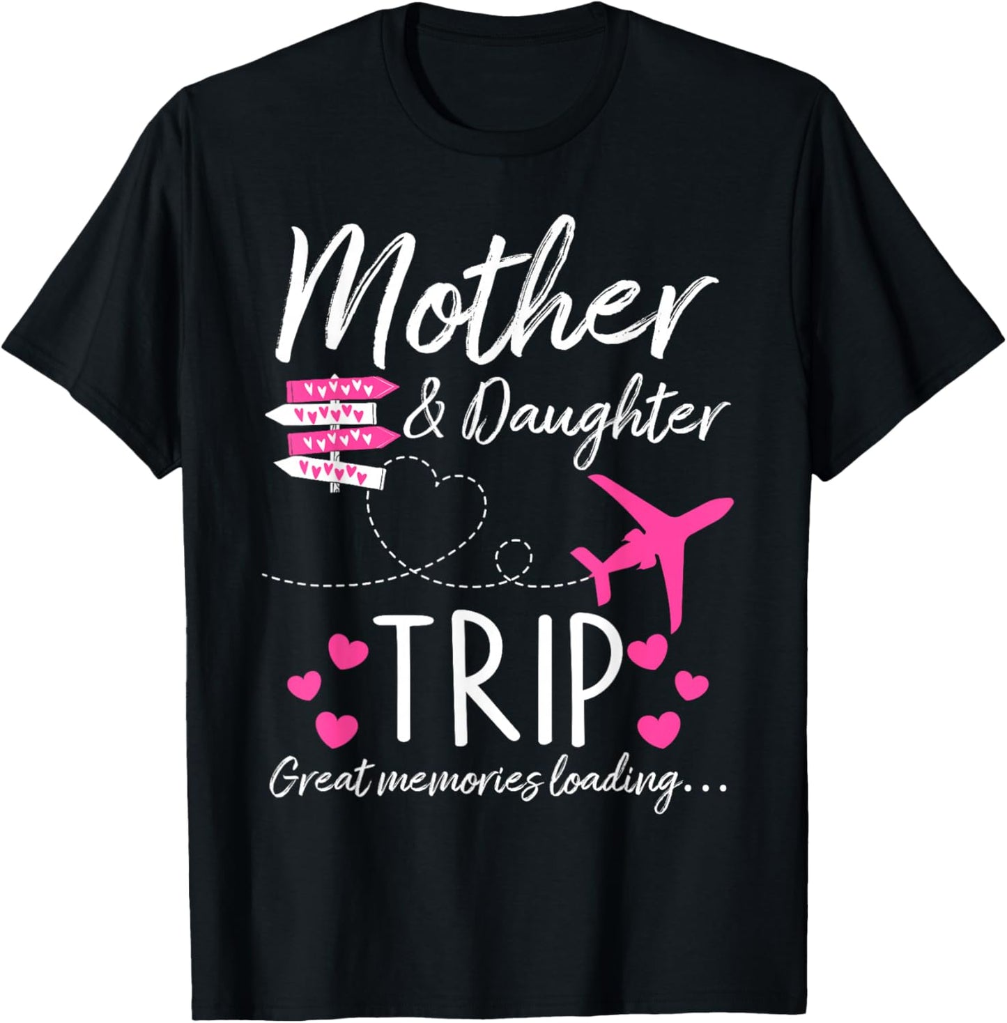 Funny Matching Mother Daughter Cruise Trip Outfits Black Modern Print Letter Print Cruise Vacation T-Shirt - T-Shirt | Black