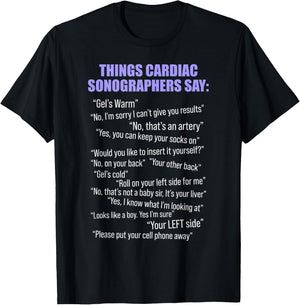 Cardiac Sonographer Echo Tech Warm RDCS T-Shirt - T-Shirt | Black
