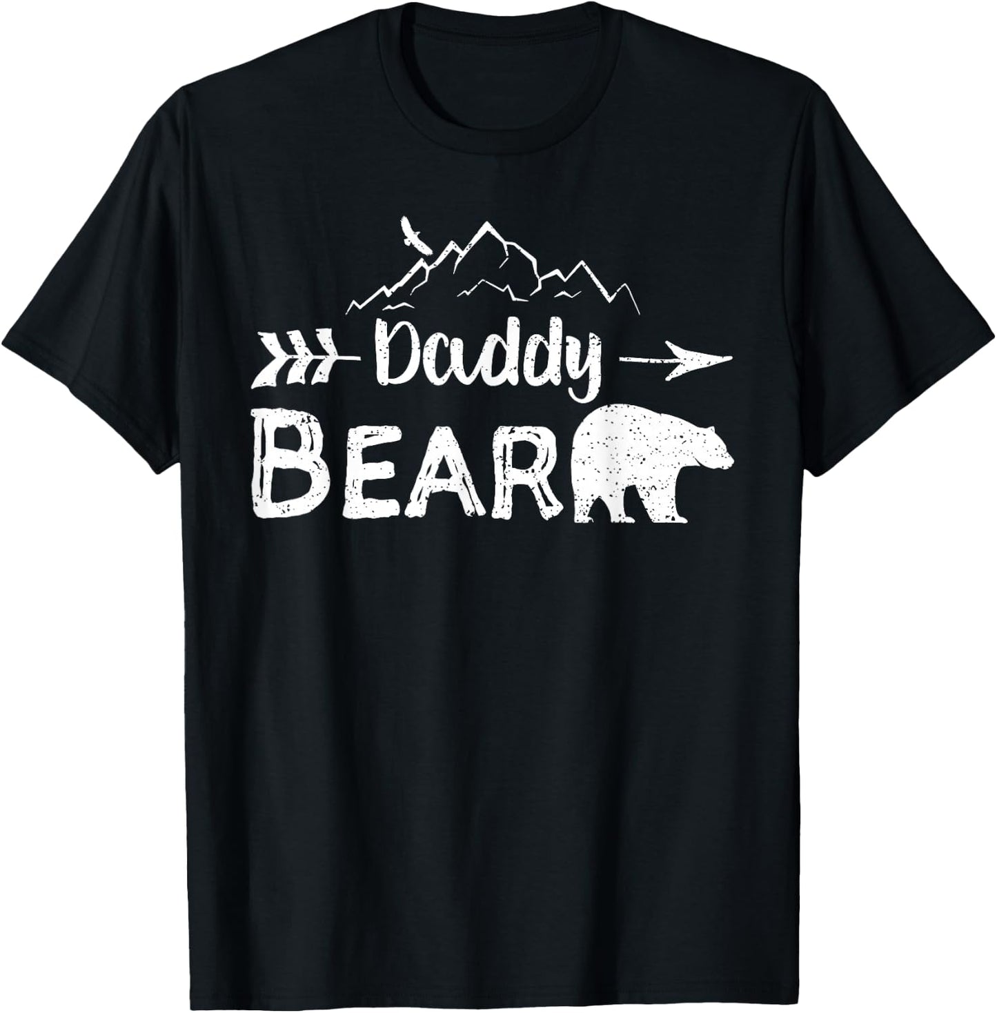 Daddy Bear Shirt Matching Family Mama Papa Bear Camping Gift T-Shirt - T-Shirt | Black