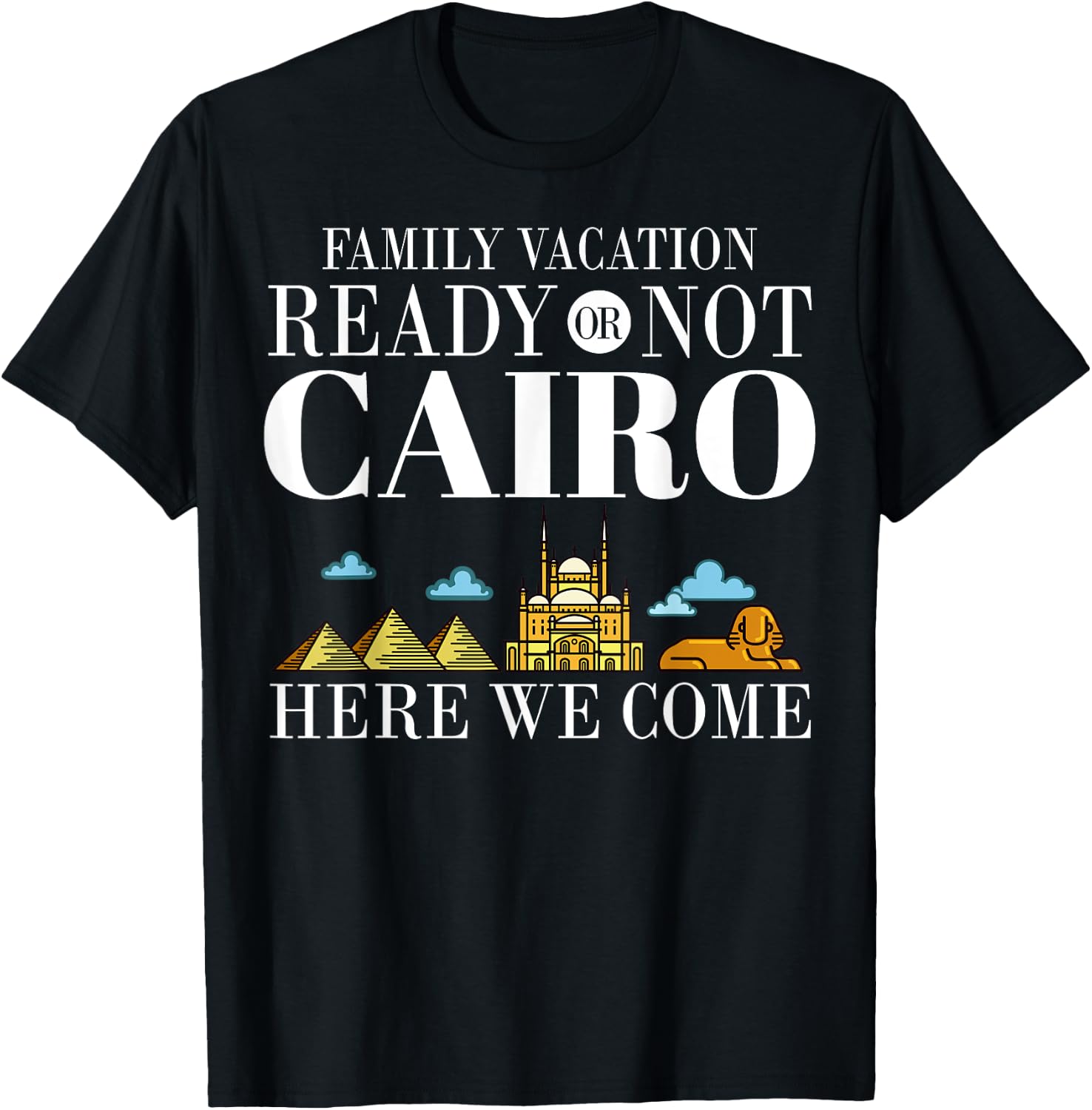 Cairo Egypt City Trip Skyline Map Travel T-Shirt - T-Shirt | Black