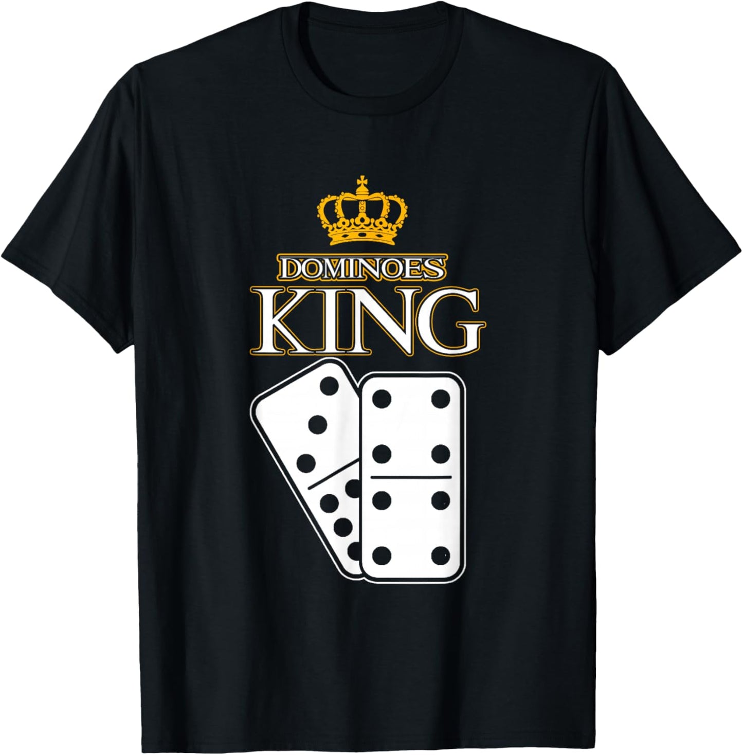 Dominoes King | Domino Bones | Dominoes Player T-Shirt - T-Shirt | Black