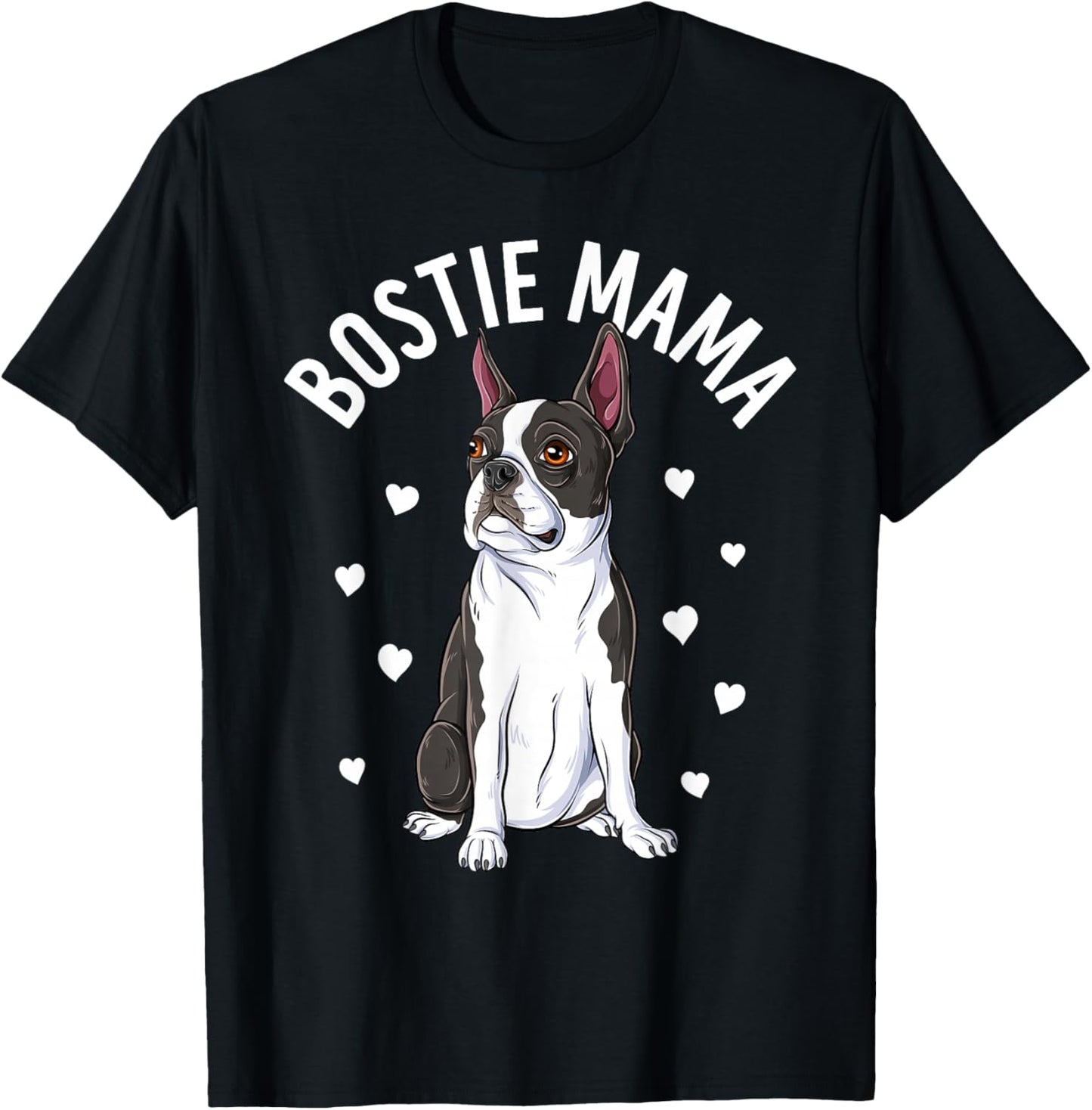 Bostie Mama Cute Boston Terrier Mom Dog Lover Women T-Shirt - T-Shirt | Black
