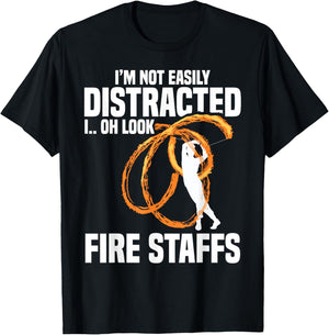 Fire Spinning Fire Staff Equipment Dancing Fire Spinner T-Shirt - T-Shirt | Black