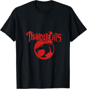 Thundercats Red Vintage Classic Logo V-Neck T-Shirt - T-Shirt | Black