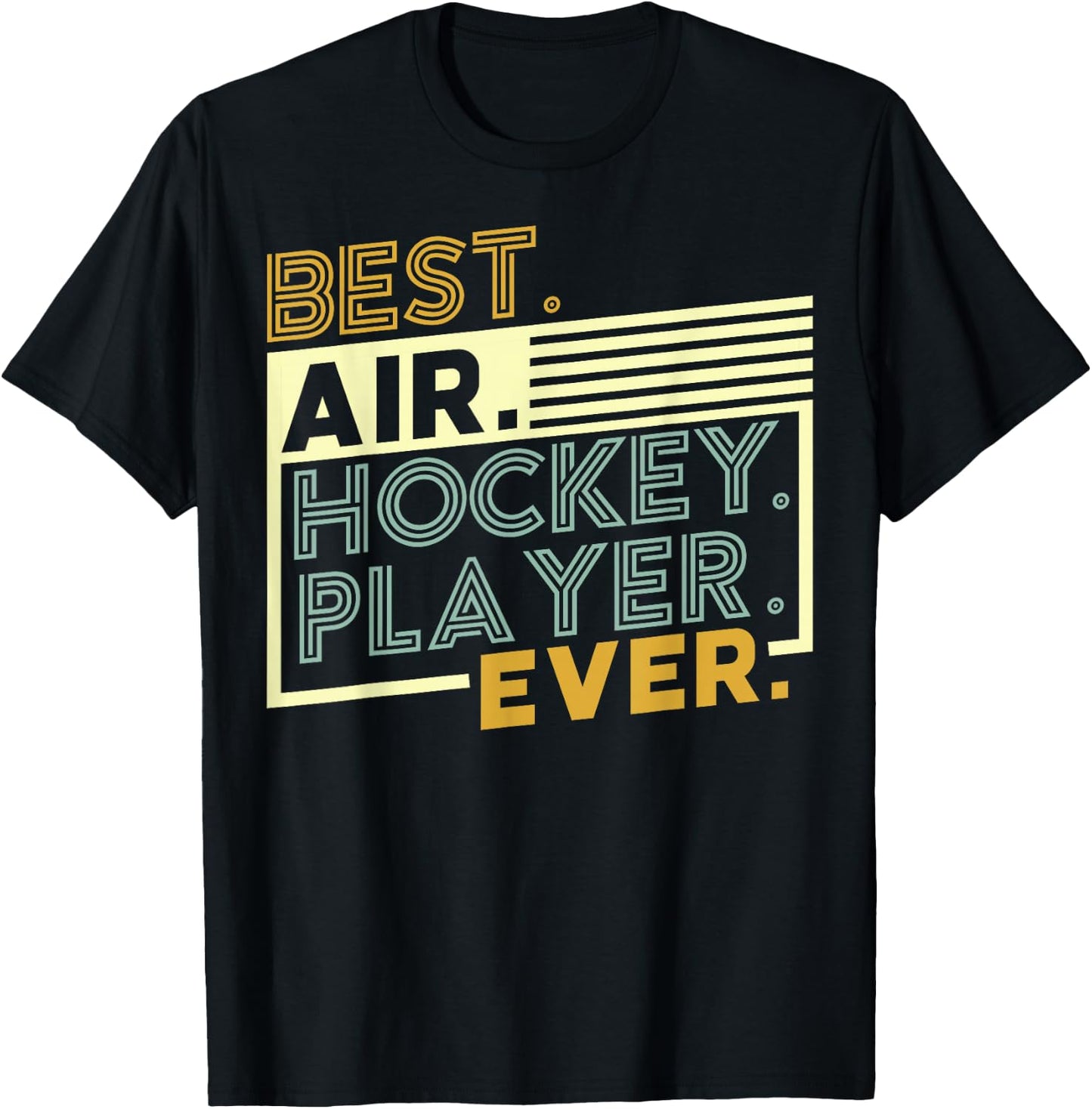 Funny Air Hockey Fan | Air Hockey Champion T-Shirt - T-Shirt | Black