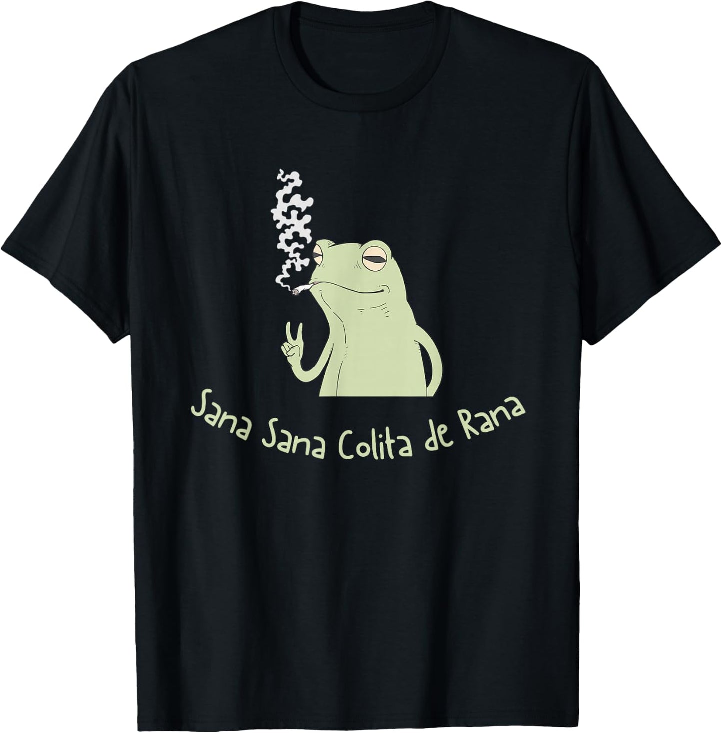 Funny Sana Sana Colita de Rana Frog Chill T-Shirt - T-Shirt | Black