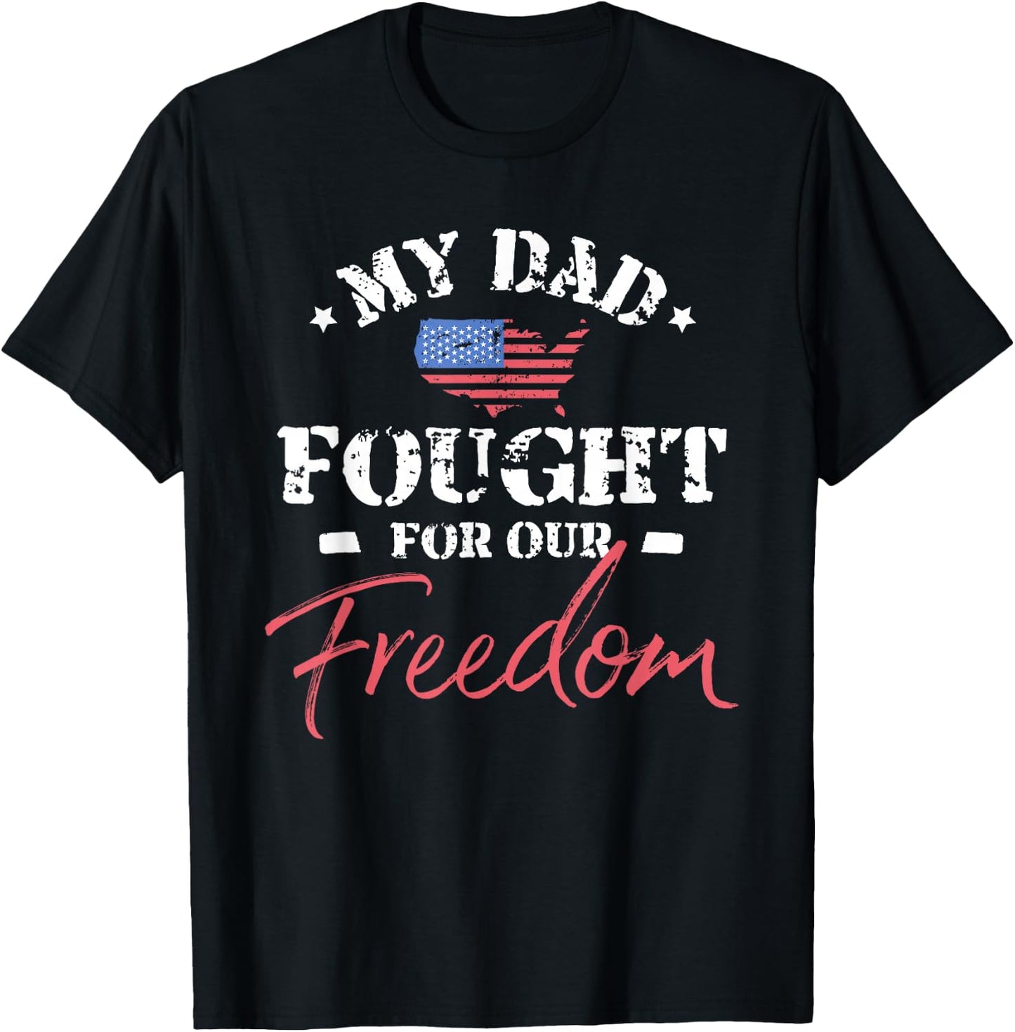 My Dad Is a Veteran T-Shirt - T-Shirt | Black