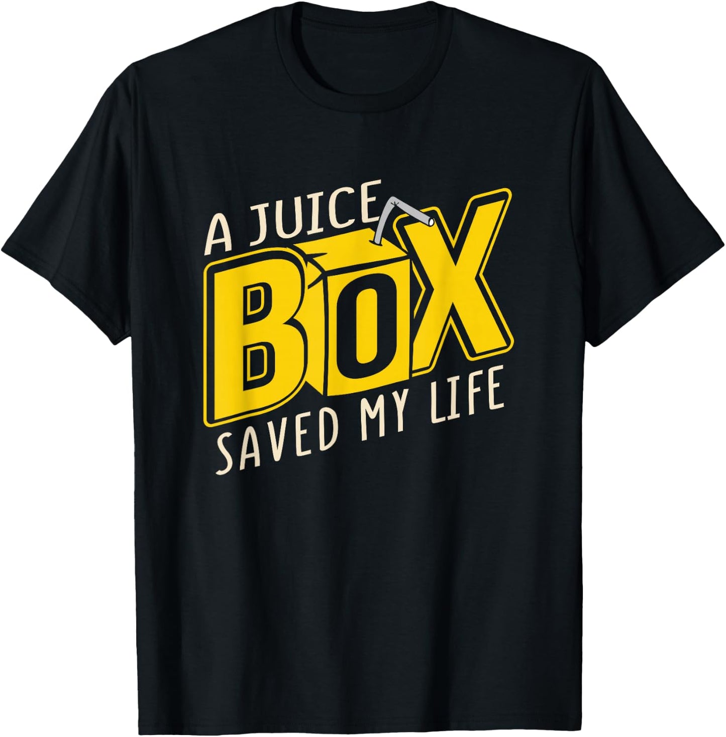 A Juice Box Saved My Life Funny Diabetes Educator T-Shirt - T-Shirt | Black