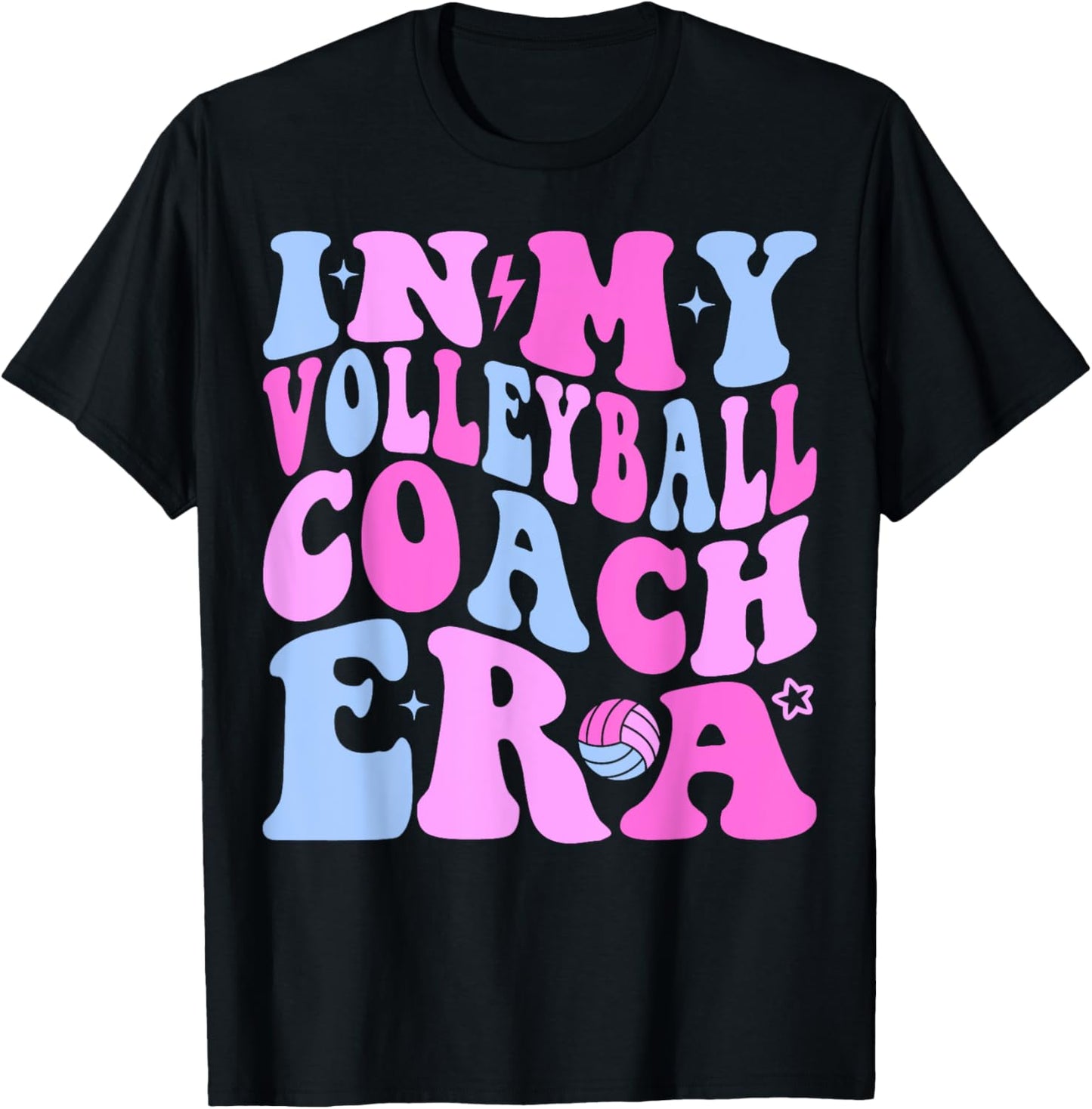 In My Volleyball Coach Era Volleyball Lover Coach Sports T-Shirt - T-Shirt | Black