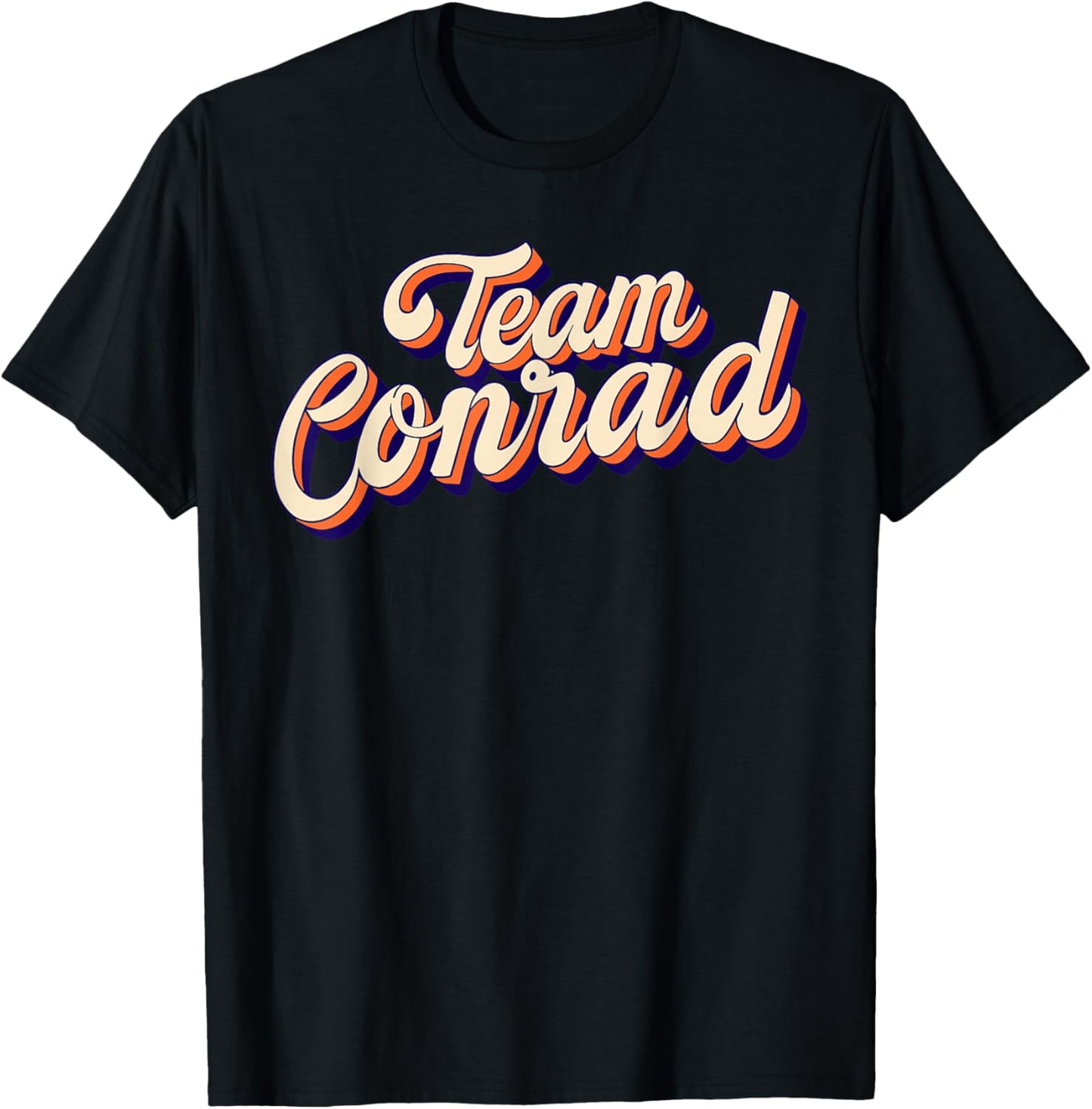 Team Conrad Retro Groovy T-Shirt - T-Shirt | Black
