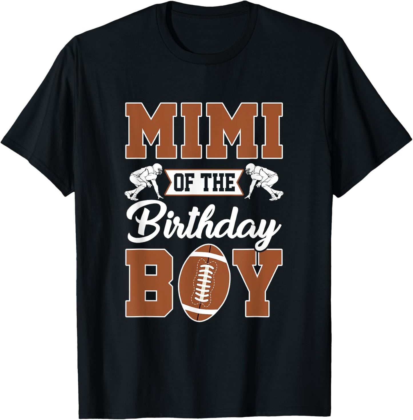 Mimi Of The Birthday Boy Football Party Family Matching T-Shirt - T-Shirt | Black