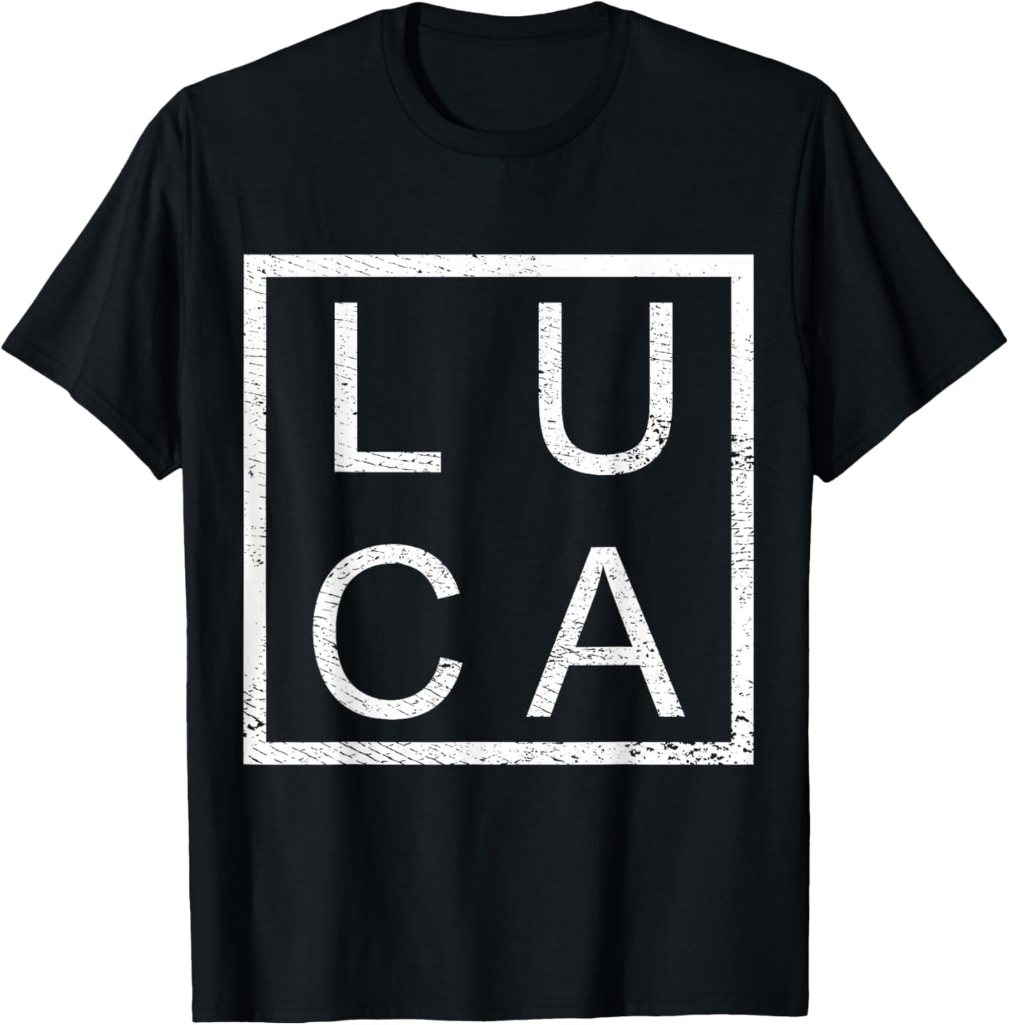Luca Personalised, Luca Name, Man Luca T-Shirt - T-Shirt | Black