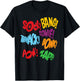 Retro Comic Book Action Sound Effects Sock Bang Pow T-Shirt - T-Shirt | Black