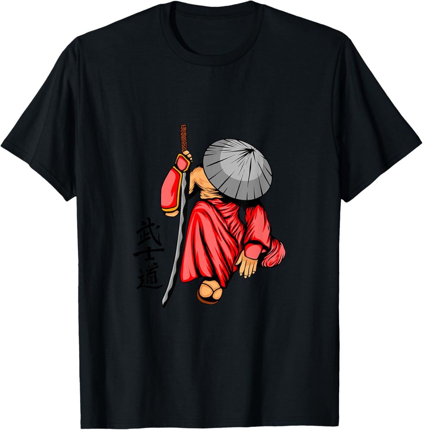 Vintage Japanese Samurai Fighter Ninja Japan Samurai T-Shirt - T-Shirt | Black
