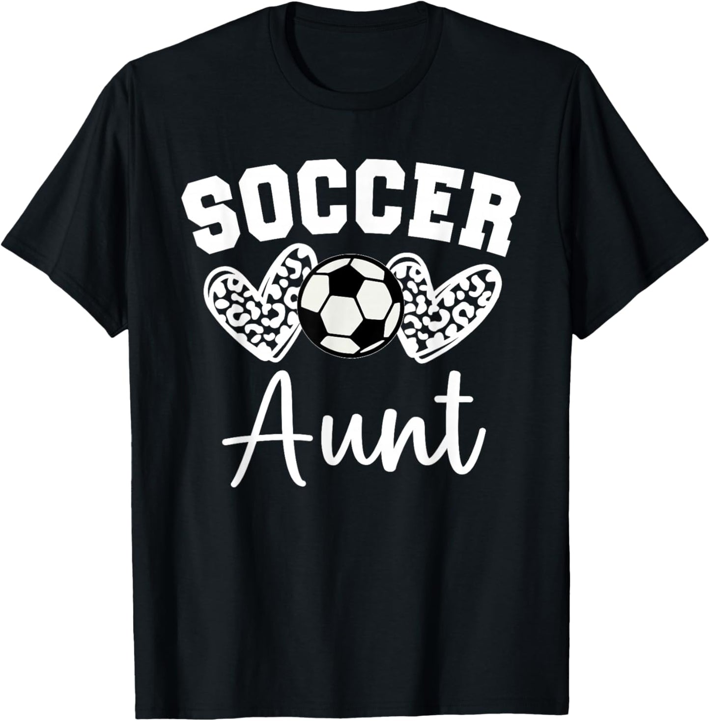 Soccer Aunt Matching Family Soccer T-Shirt - T-Shirt | Black