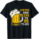 Cheers and Beers to 25 Year Old Birthday Family 25th Cool T-Shirt - T-Shirt | Black