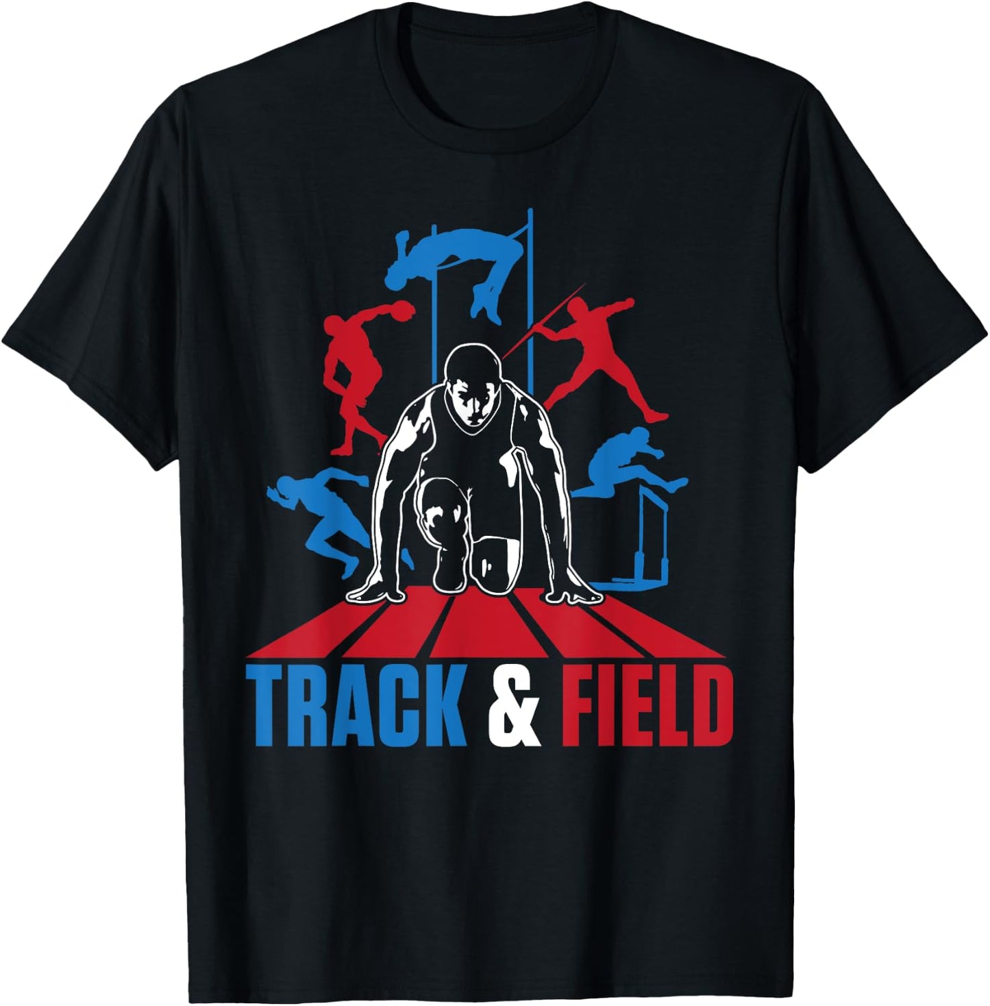 Cute Track And Field Athletics For Boys And Girls T-Shirt - T-Shirt | Black