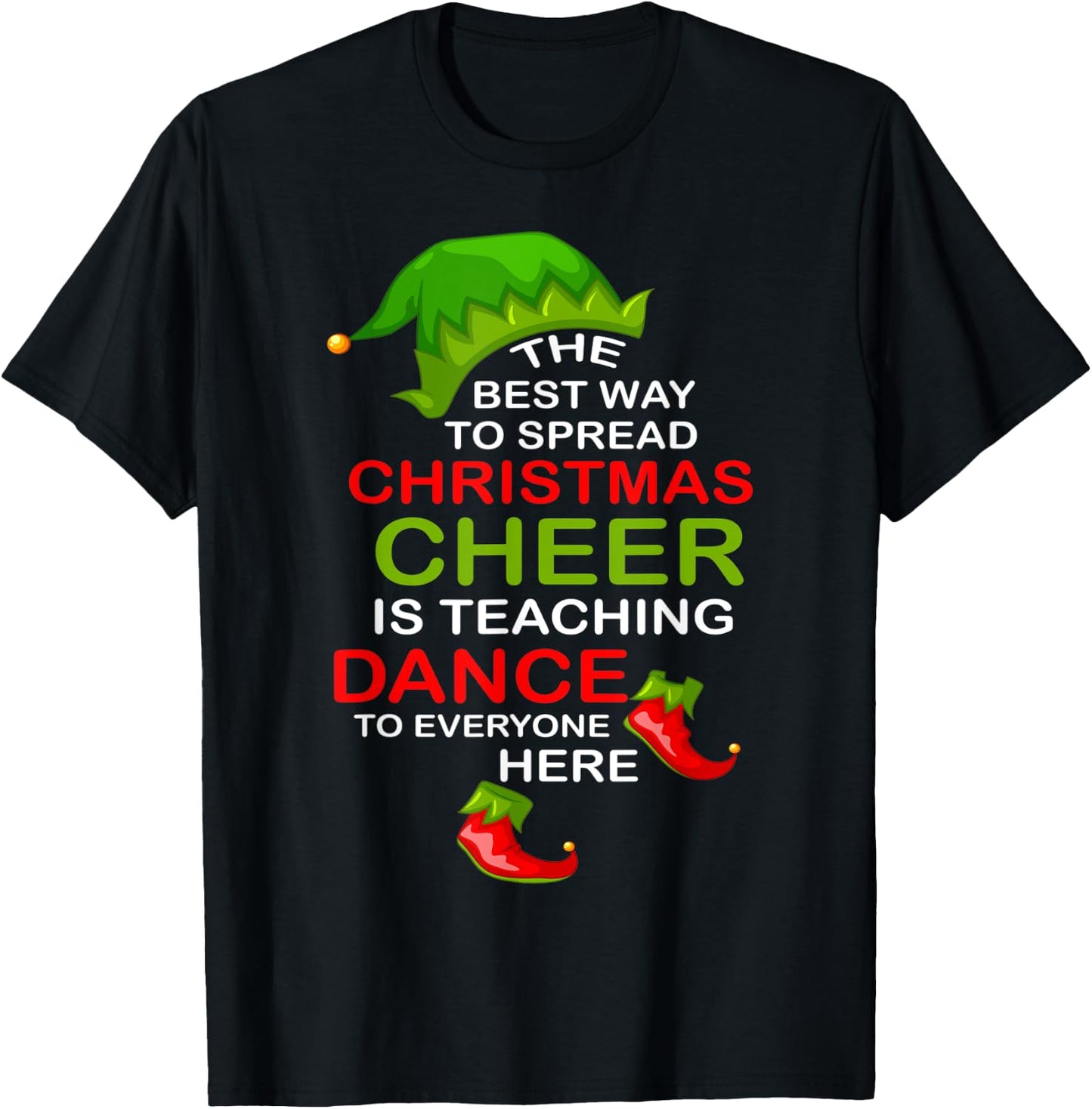 Dancer Funny Christmas Pajamas For Dance Teacher T-Shirt - T-Shirt | Black