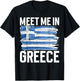 Meet me in Greece Greek T-Shirt - T-Shirt | Black
