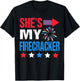 She's My Firecracker Matching 4th of July Shirts For Couples T-Shirt - T-Shirt | Black