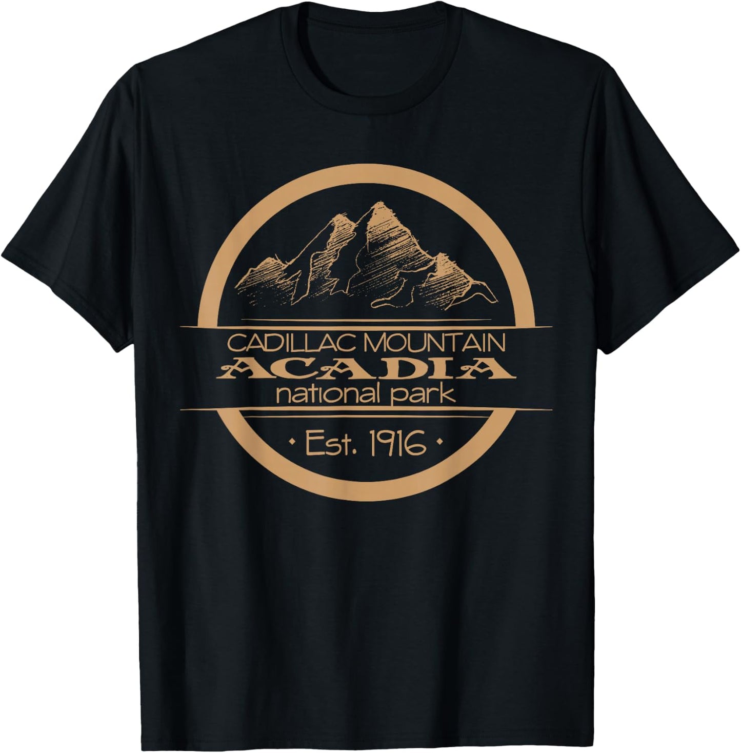 Acadia National Park Main Souvenir - Cadillac Mountain T-Shirt - T-Shirt | Black