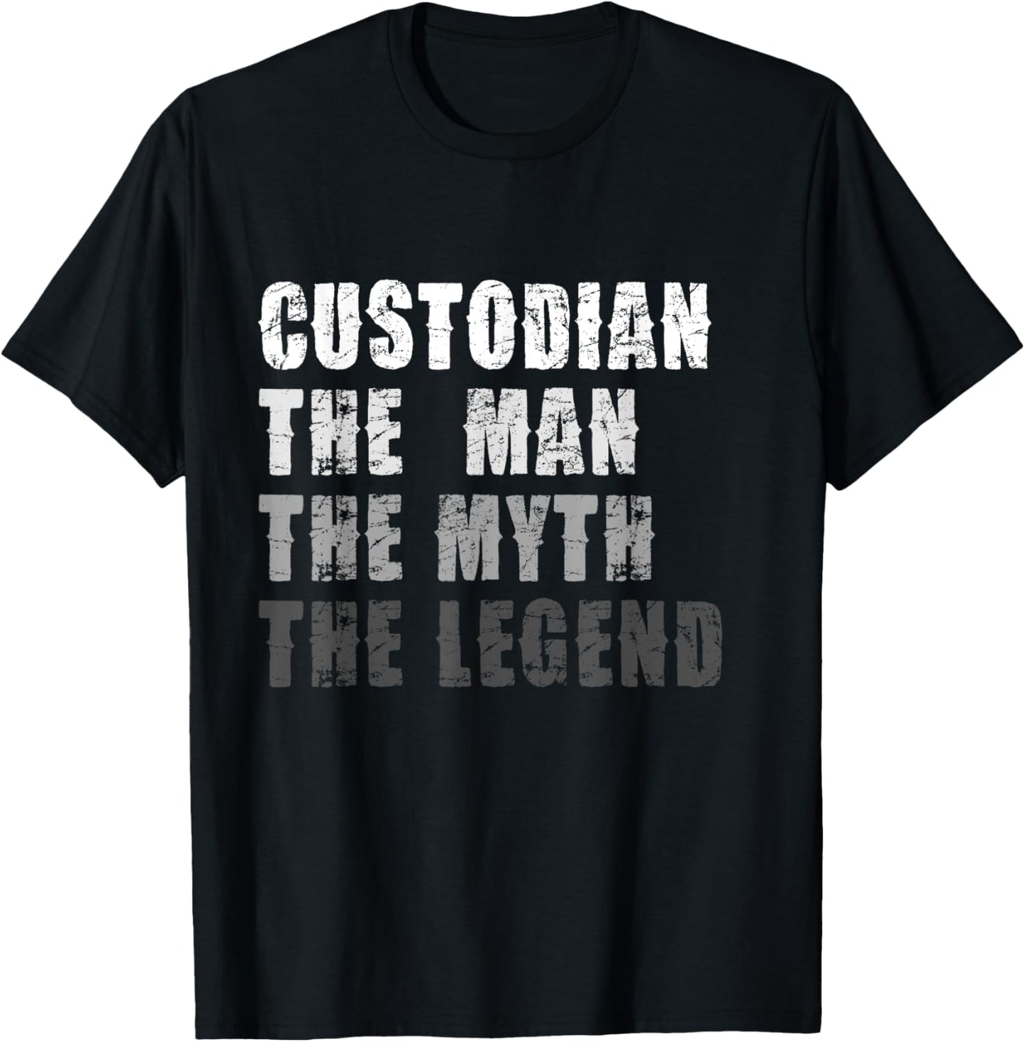 Custodian Man Myth Legend T-Shirt - T-Shirt | Black