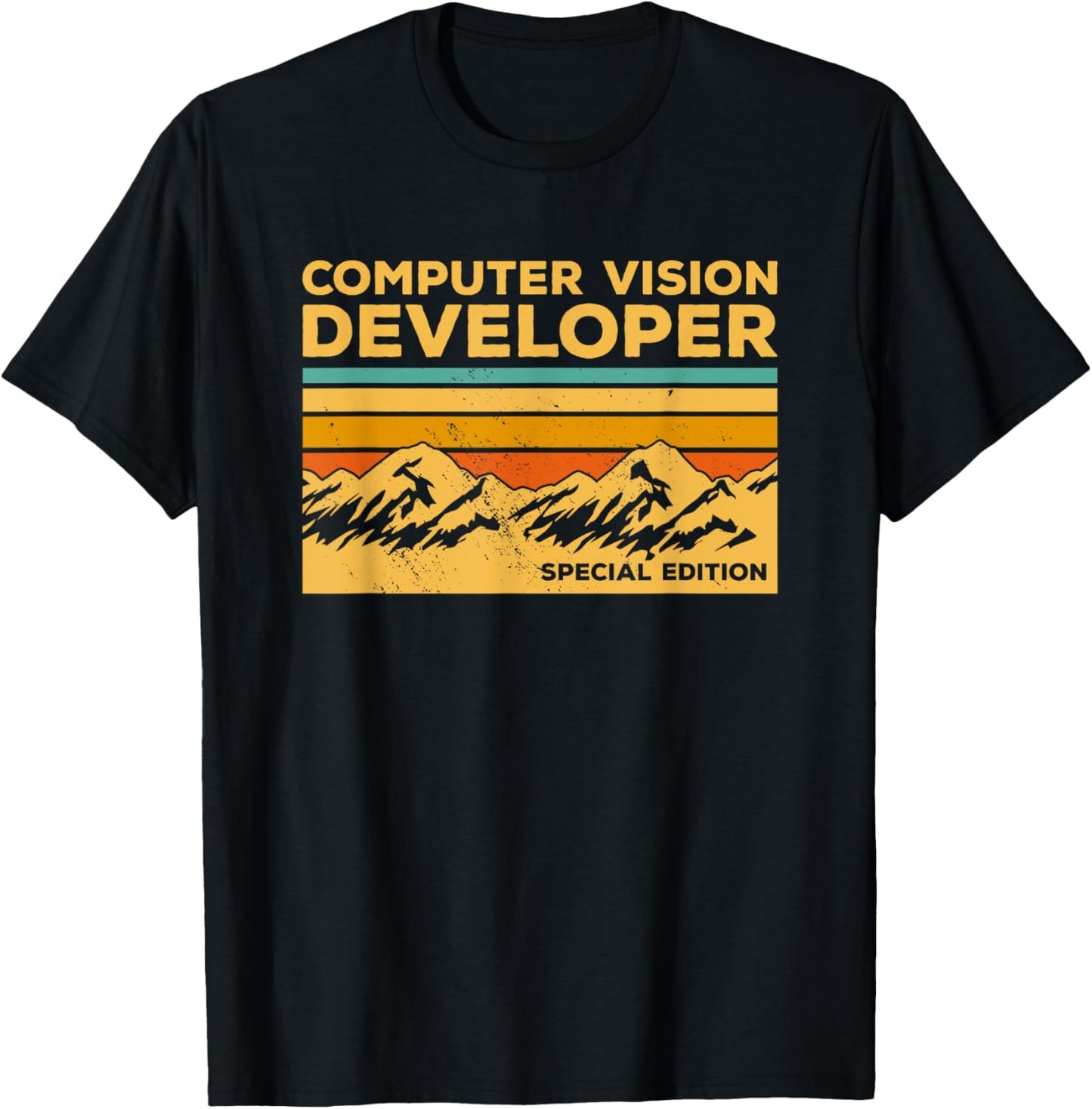 Vintage Computer Vision Developer T-Shirt - T-Shirt | Black