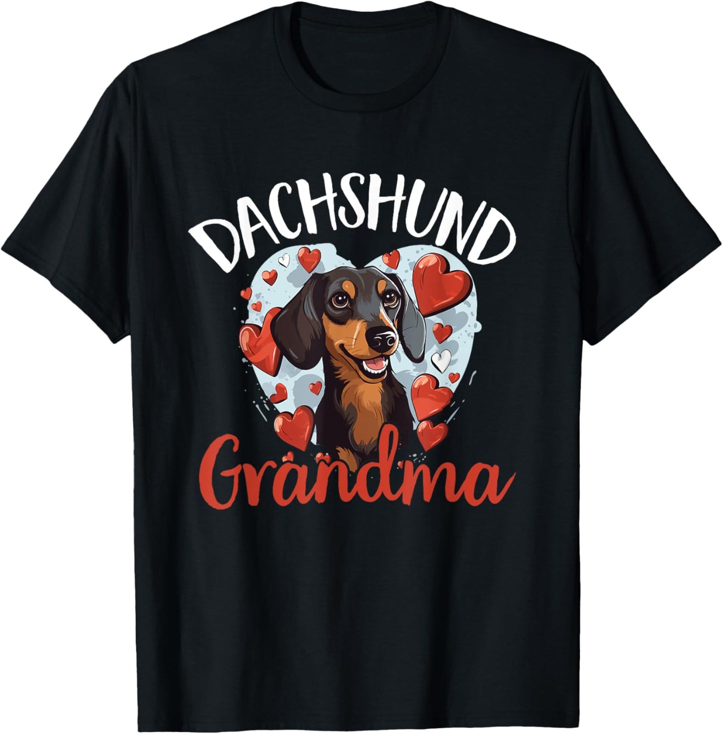 Dachshund wiener sausage dog Dachshund Grandma T-Shirt - T-Shirt | Black