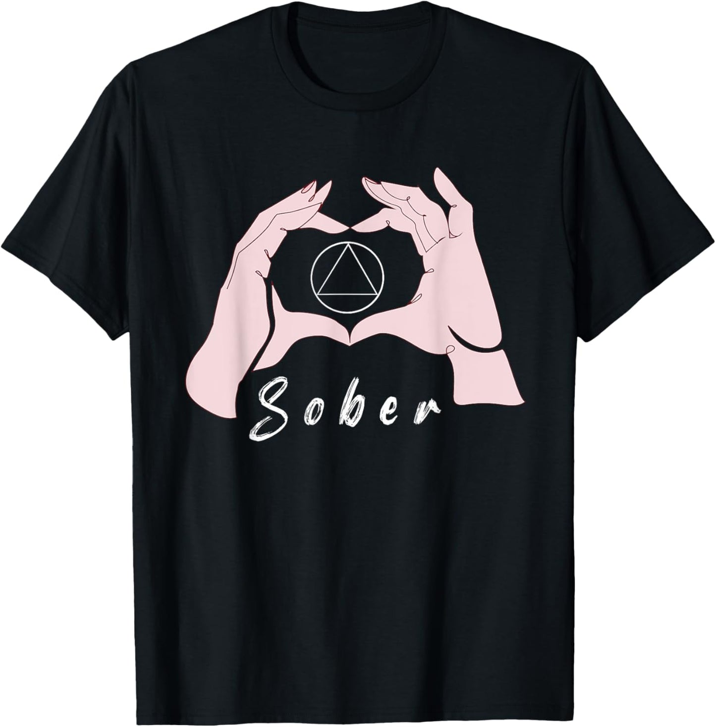 Sober Alcoholic Abstinence 12 Step Recovery NA Sobriety T-Shirt - T-Shirt | Black