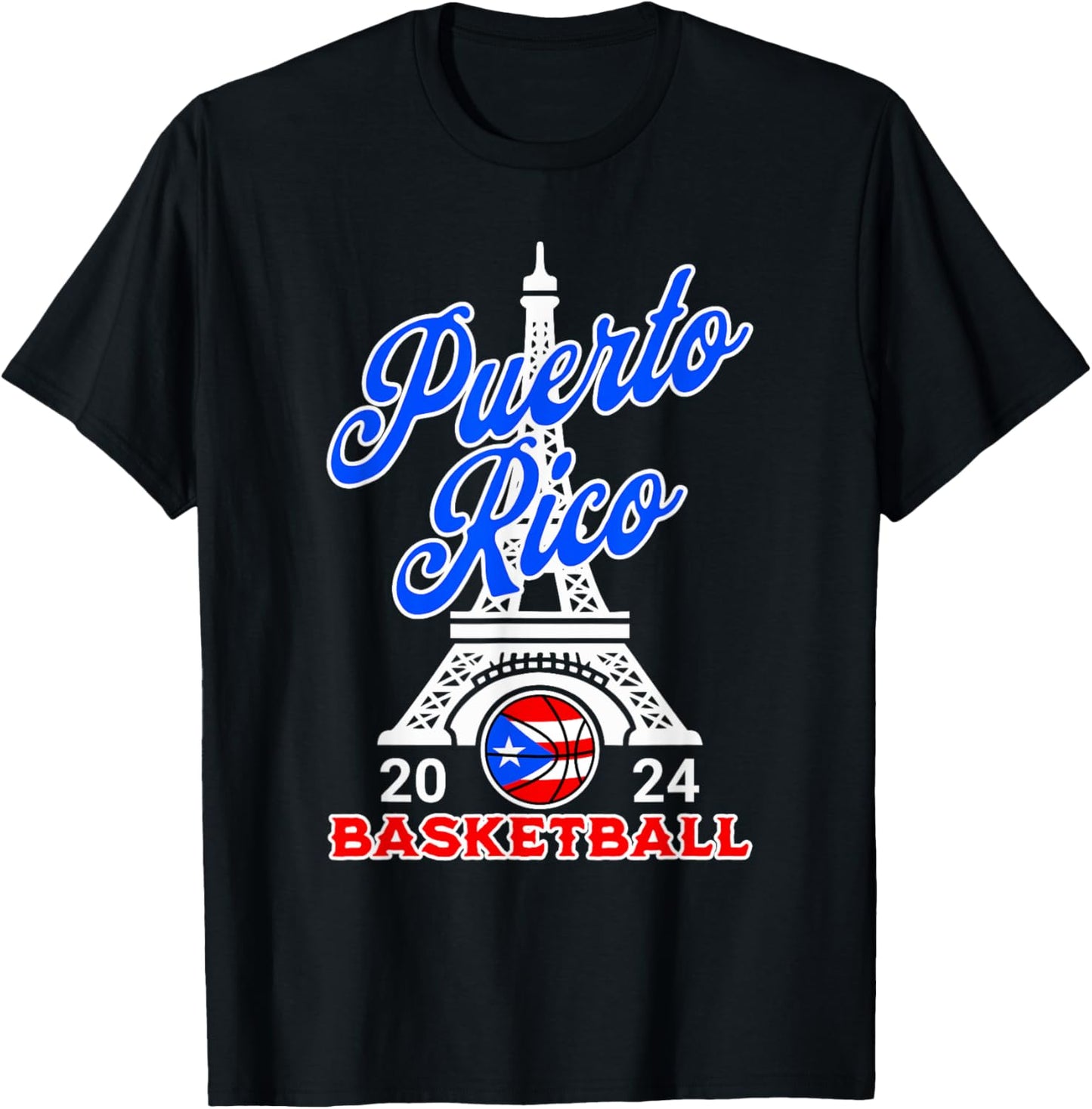 Puerto Rican Pride Basketball Sport Puerto Rico Flag Boricua T-Shirt - T-Shirt | Black