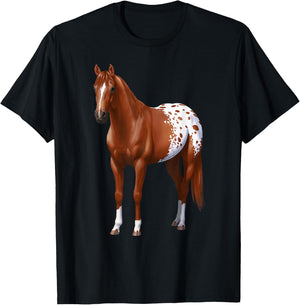 Chestnut Sorrel Blanket Appaloosa Horse Lover Gift T-Shirt - T-Shirt | Black