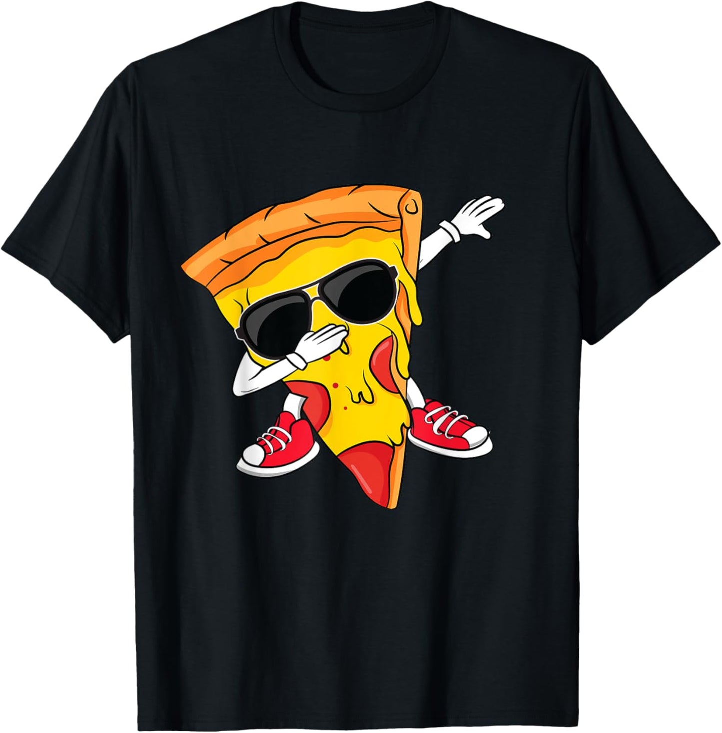 Dabbing Pizza Slice Dance Pizza Toddler Boy Dancing Pizza T-Shirt - T-Shirt | Black