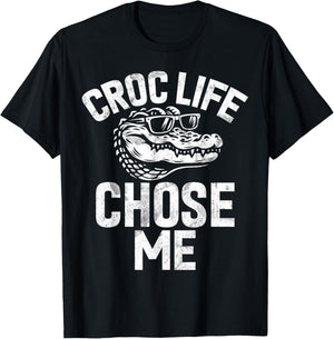 Croc Life Chose Me Crocodile T-Shirt - T-Shirt | Black