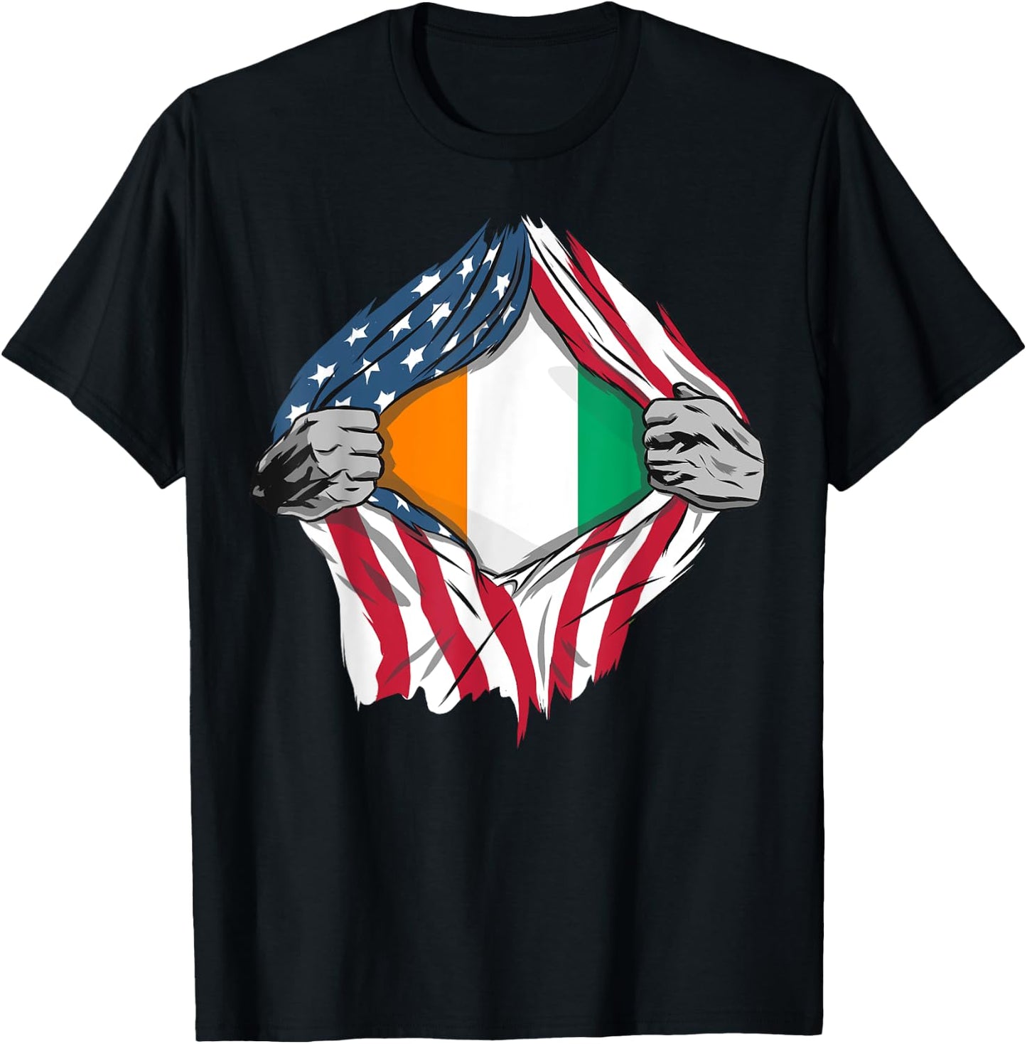 Cote D'Ivoire American Blood Inside Me - Country Flags T-Shirt - T-Shirt | Black