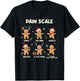 Funny Gingerbread Nurse Pain Scale Christmas Aide Nurse T-Shirt - T-Shirt | Black